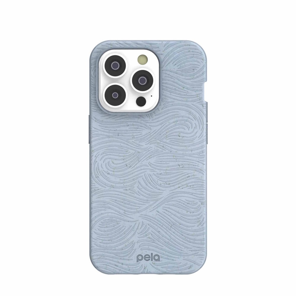Pela Powder Blue Ebb and Flow IPhone 14 Pro Eco-Friendly Phone Case